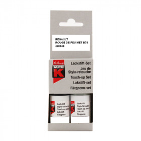 photo - Stylo de retouche et vernis pour carrosserie - Renault - B76 Rouge de feu - Auto K