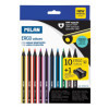 10 crayons de couleur - Coloriage - Ergonomique - Inclus 1 taille-crayon - Milan