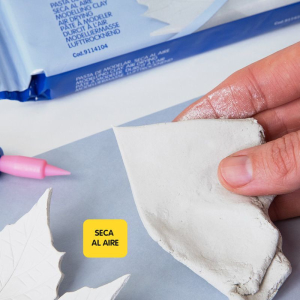 Bloc de pâte à modeler - Blanche - Durcit à l'air - 400g