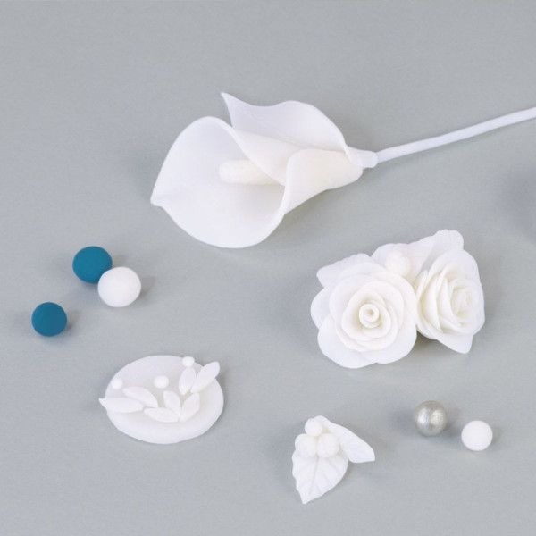 Bloc de pâte à modeler - Porcelaine russe - Blanche - Durcit à l'air - 500g