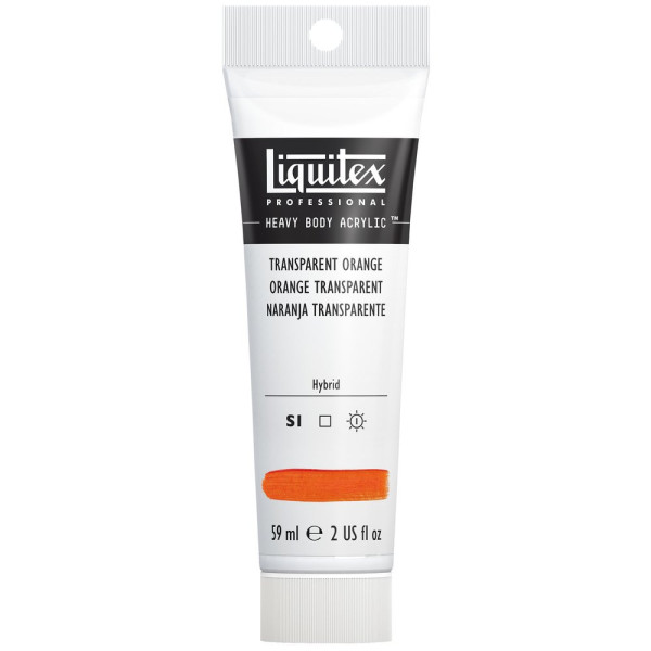 Peinture Acrylique en tube - orange transparent - Liquitex Heavy Body