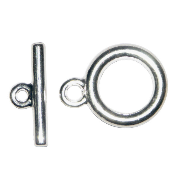 5 fermoirs boutonnières - Argentés - 14 mm - Ctop