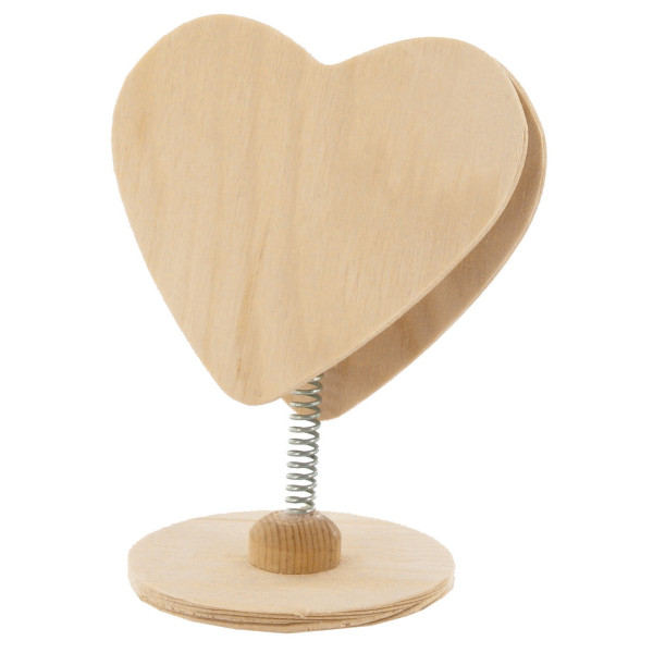 Marque place - Cœur - Bois - A personnaliser - 7,5 x 12,5 cm - Ctop