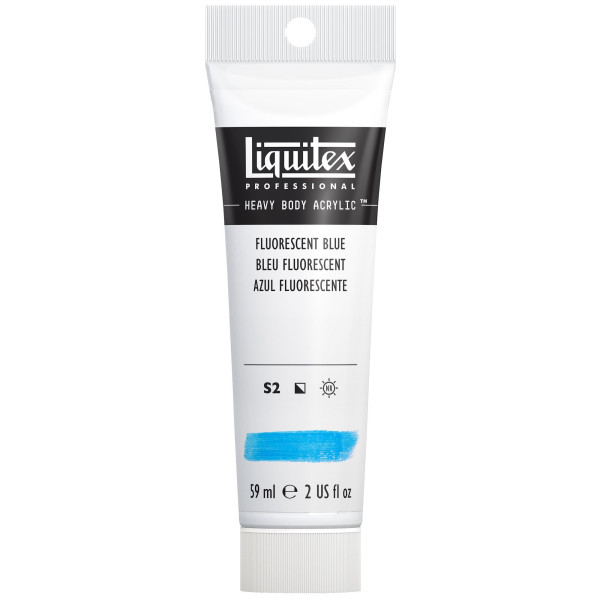Peinture Acrylique en tube bleu fluo Liquitex Heavy Body