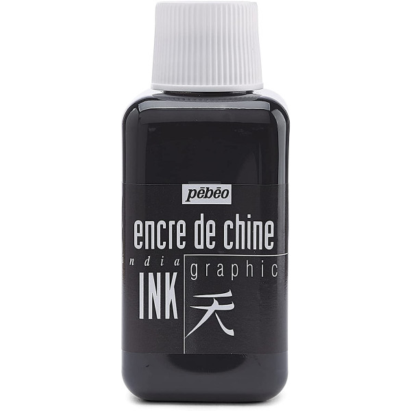 Encre de Chine - Noir - Calligraphie - Flacon de 250ml - Pébéo