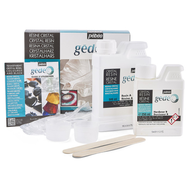 Kit pour résine cristal - Résine époxy - Pébéo Cristal - Moulage - Coulage - 750ml