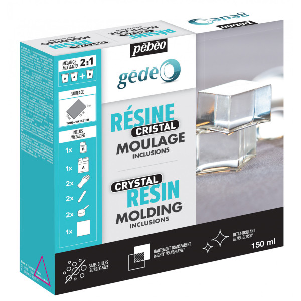 Kit pour résine cristal - Résine époxy - Pébéo Cristal - Moulage - Coulage