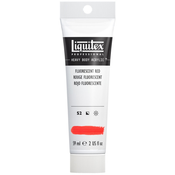Peinture Acrylique en tube rouge fluo Liquitex Heavy Body