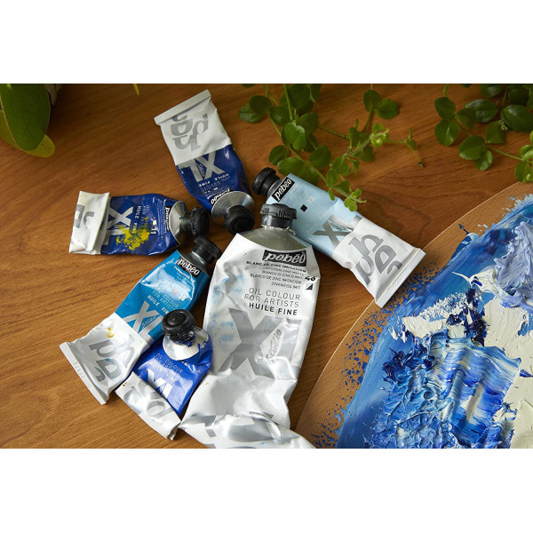 Peinture à l'huile - Fine - 10 tubes de 20 ml + 1 pinceau - Pébéo Studio XL