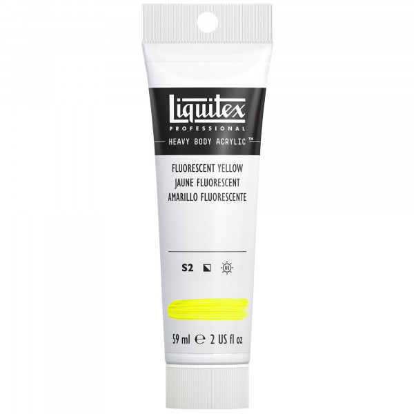 Peinture Acrylique en tube jaune fluo Liquitex Heavy Body