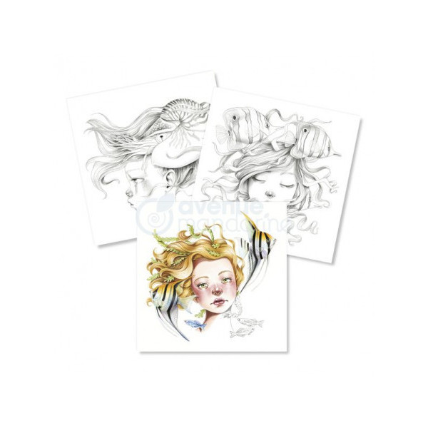 Carnet de coloriage Wild 6 Avenue Mandarine pages imprimées