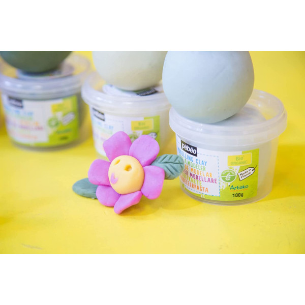 Pâte à modeler - Boîte de 6 pots - Naturelle - Bio - Pour enfant - Pébéo