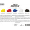 Tubes de peinture gouache - Beaux-arts - Couleurs primaires - Pébéo - Studio - 5x100ml