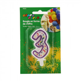 Bougie anniversaire chiffre 3