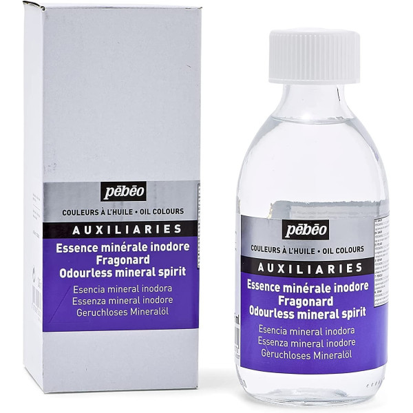 Essence minérale - Sans odeur - Peinture à l'huile - Pébéo - Flacon de 200ml