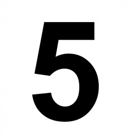 Bougie anniversaire chiffre 5