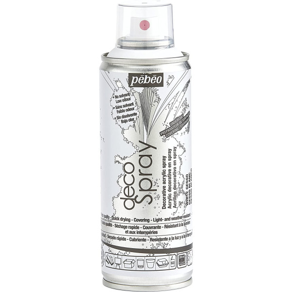 Gesso en spray - Apprêt universel à base d'eau - Blanc - Pébéo - DecoSpray - 200ml