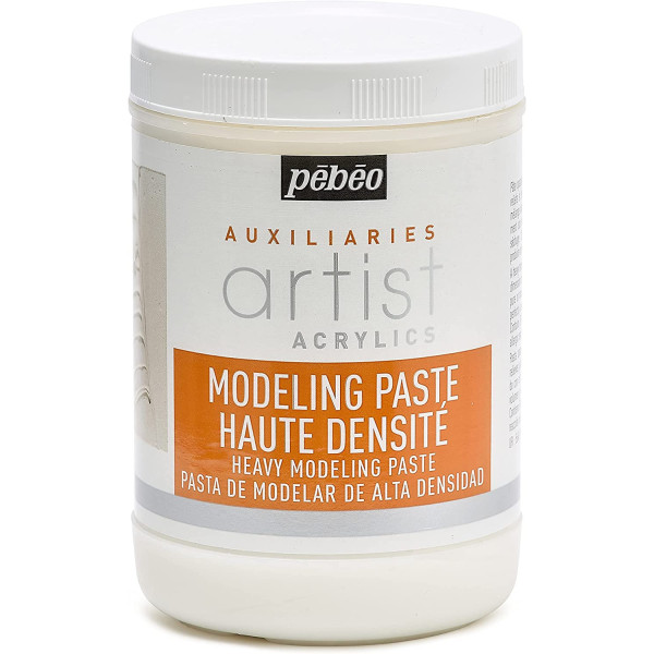 photo-Modeling paste - Empâtement - Relief - Acrylique - Haute densité - Pébéo - Pot de 1L