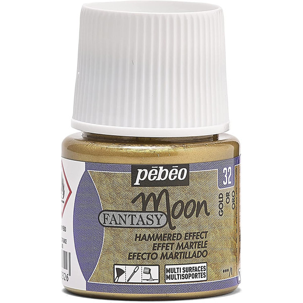 Peinture effet martelé - Or - Pébéo - Fantasy Moon - Flacon de 45ml