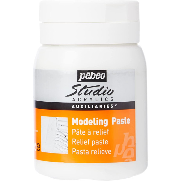 Pâte à relief - Modeling paste - Peinture acrylique - Pébéo - Pot 500ml