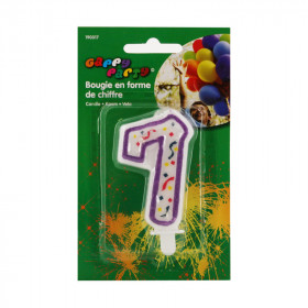 Bougie anniversaire chiffre 7