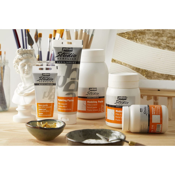 Pâte à relief - Modeling paste - Peinture acrylique - Pébéo - Pot 500ml