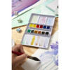 Peinture aquarelle - Fine - Coffret métal de 12 demi-godets - Pébéo