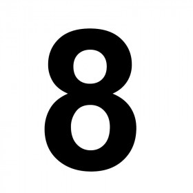 Bougie anniversaire chiffre 8