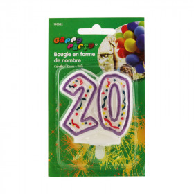 Bougie anniversaire nombre 20
