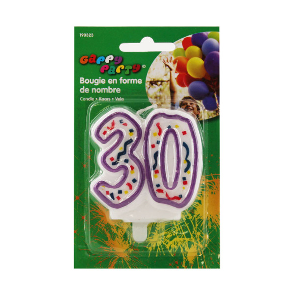 Bougie anniversaire nombre 30