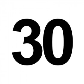 Bougie anniversaire nombre 30