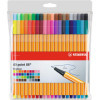 photo-Pochette de 40 stylos-feutres STABILO point 88 - pointe fine - Assortiment