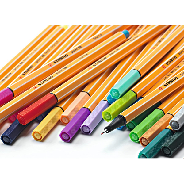 Pochette de 40 stylos-feutres STABILO point 88 - pointe fine - Assortiment