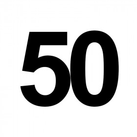 Bougie anniversaire nombre 50