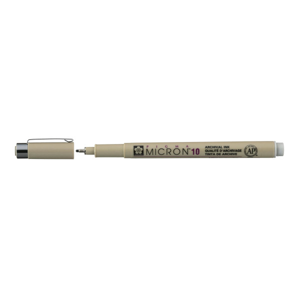 Feutre Pigma Micron 10 Sakura pointe fine 0.60mm gris froid clair