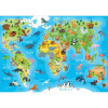 Puzzle - Carte du monde avec les animaux - Jeu éducatif - 150 pièces - Dès 6 ans