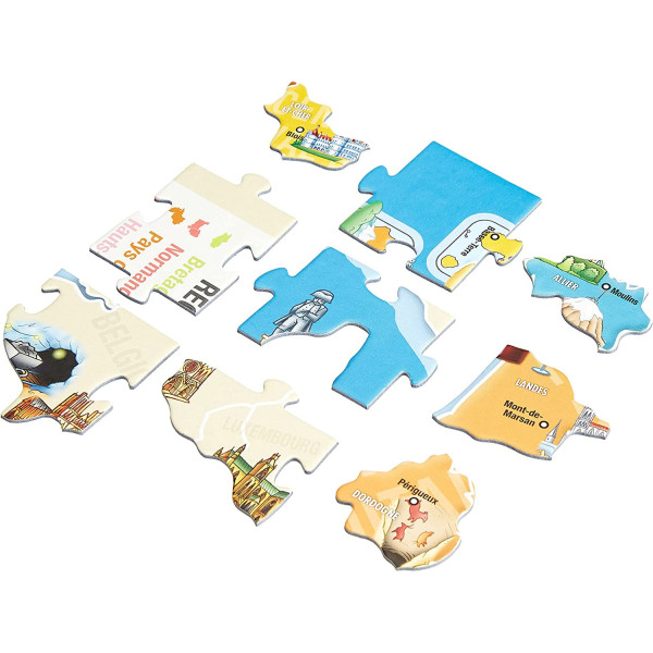 Puzzle - Carte de France - Départements et régions - 150 pièces - Dès 6 ans