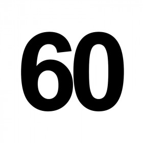 Bougie anniversaire nombre 60