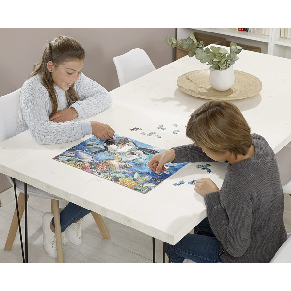 Puzzle - Carte du monde avec les dinosaures - Jeu éducatif - 150 pièces - Dès 6 ans
