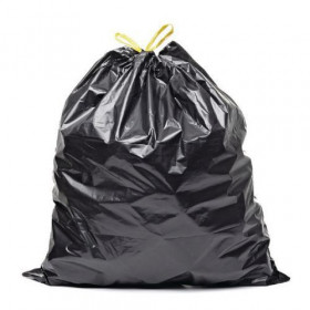 Lot de 10 sacs poubelle 100 litres avec liens coulissants