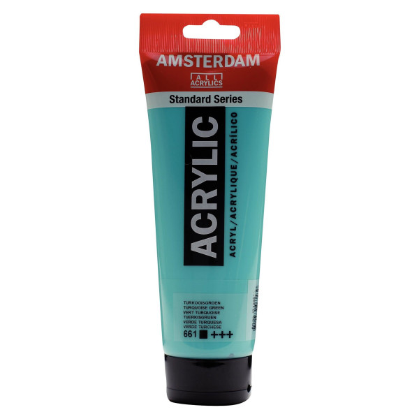 Peinture Acrylique en tube vert turquoise 250ml - Royal Talens