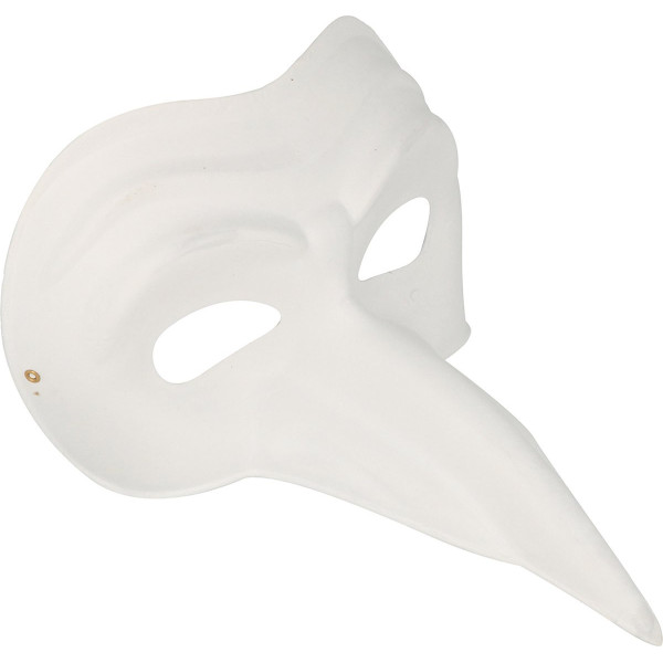 Masque de Venise - Carton - Blanc - A décorer et personnaliser - 20x21x12cm