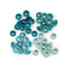 Œillets de finition - 0,5cm diamètre - Assortiment bleu - Album, carterie - 60 pièces