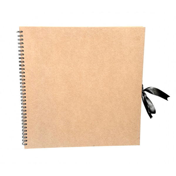 photo - Album à personnaliser - 30x30cm - Couverture rigide kraft - Spirales - 80 pages