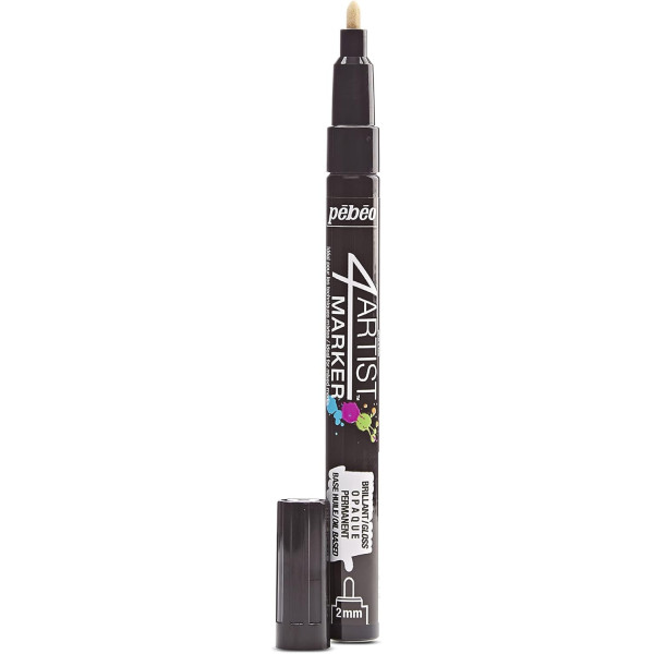 Marqueur - Indélébile - Permanent - Noir - Pointe ronde - 2mm - Pébéo