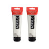 2 tubes de peinture Acrylique blanc titane Amsterdam 120ml