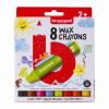 Etui de 8 crayons à la cire de couleurs pour enfant Bruynzeel