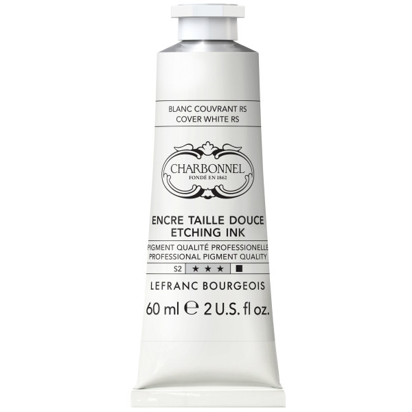 photo - Encre taille douce - Pour la gravure - Blanc couvrant - Charbonnel - Tube 60ml