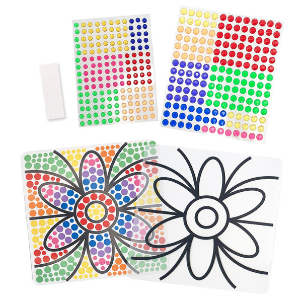 photo - Kit créatif strass - Modèle fleur - Loisirs créatifs - Enfant - Dès 3 ans - CTOP