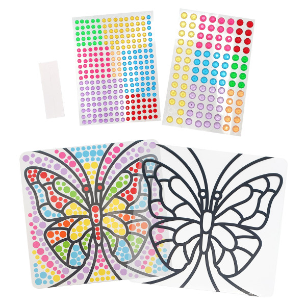 photo - Kit créatif strass - Modèle papillon - Loisirs créatifs - Enfant - Dès 3 ans - CTOP